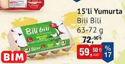 BİLİ BİLİ 15'Lİ YUMURTA 63-72 G